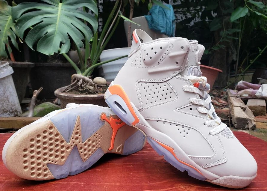 Air Jordan 6 Retro White Orange-1