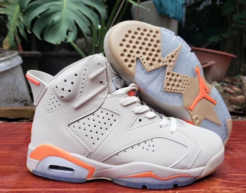 Air Jordan 6 Retro White Orange-1