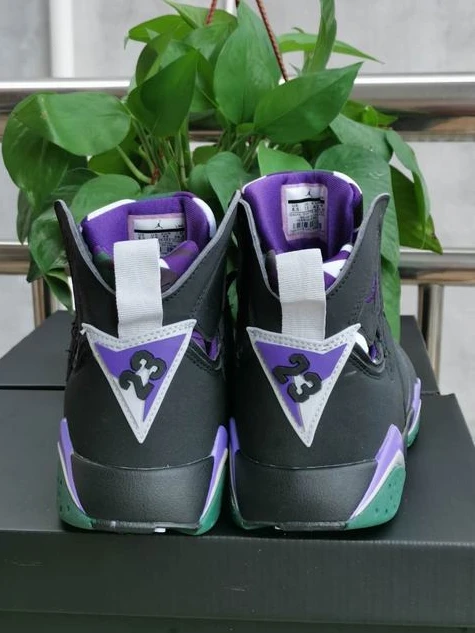 Air Jordan 7 Retro Black Gray Purple-1