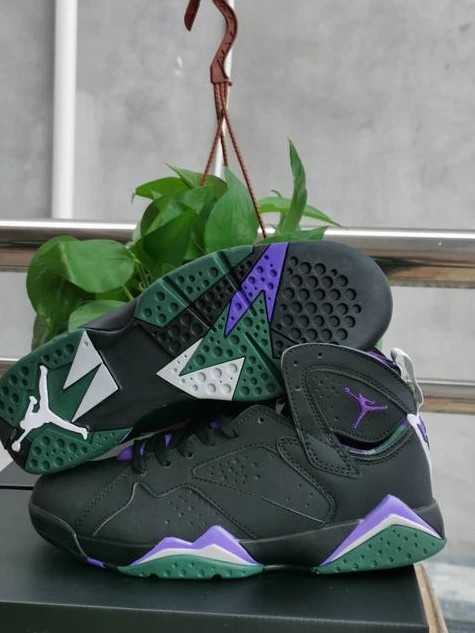 Air Jordan 7 Retro Black Gray Purple-1