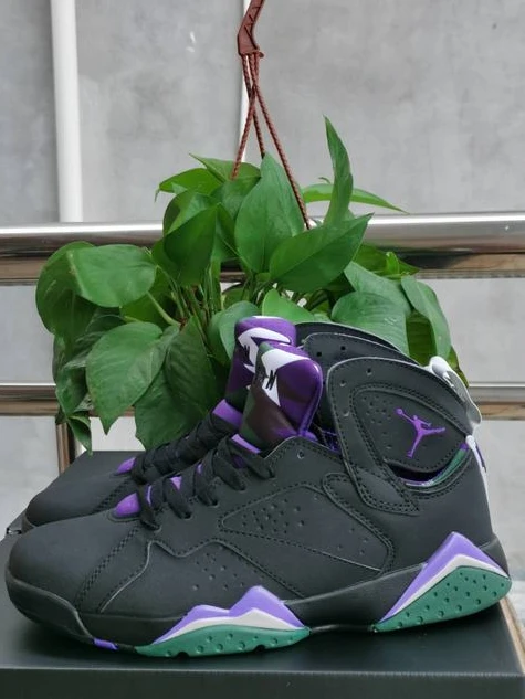Air Jordan 7 Retro Black Gray Purple-1