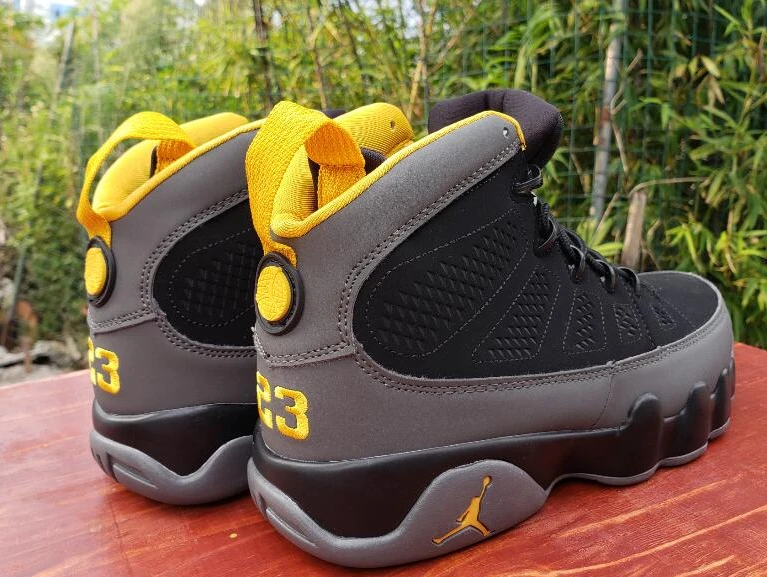 Air Jordan 9 Black Gray Yellow-1