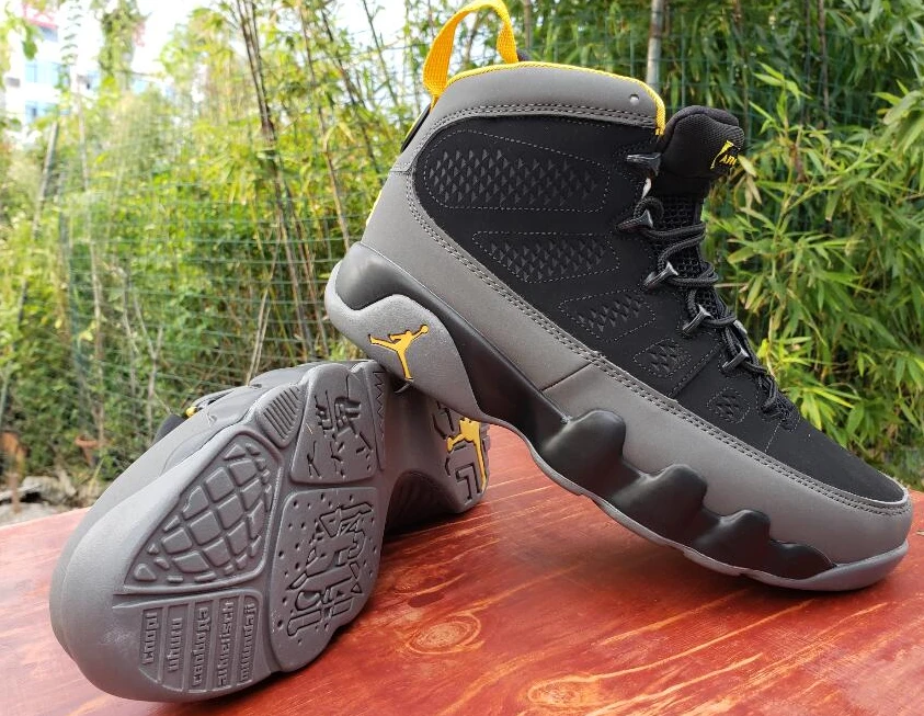 Air Jordan 9 Black Gray Yellow-1