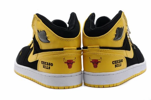Air Jordan I (1) Retro Black Yellow White-129