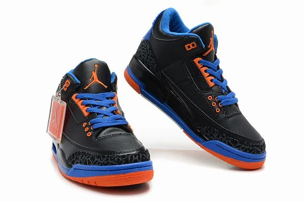 Air Jordan III (3) Retro Black Blue Orange-85