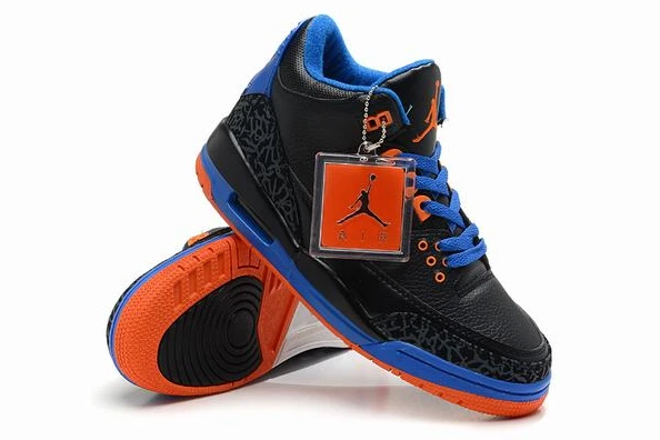 Air Jordan III (3) Retro Black Blue Orange-85