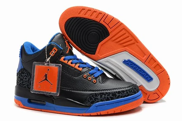 Air Jordan III (3) Retro Black Blue Orange-85