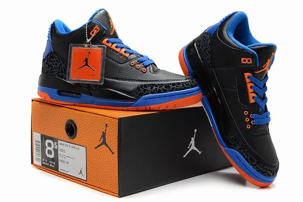 Air Jordan III (3) Retro Black Blue Orange-85