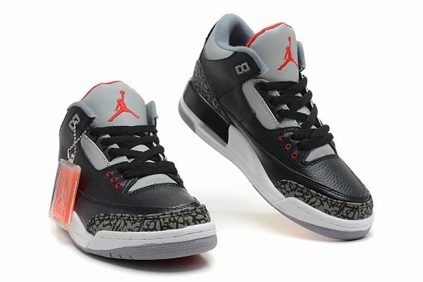 Air Jordan III (3) Retro Black Grey White-80