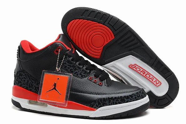 Air Jordan III (3) Retro Black White Red-78