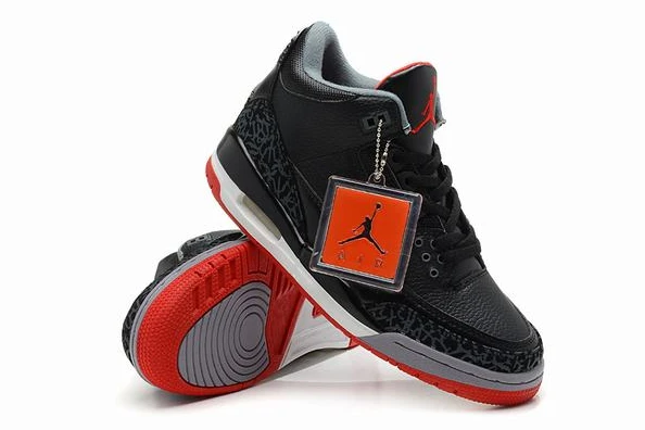 Air Jordan III (3) Retro Black White Red-86