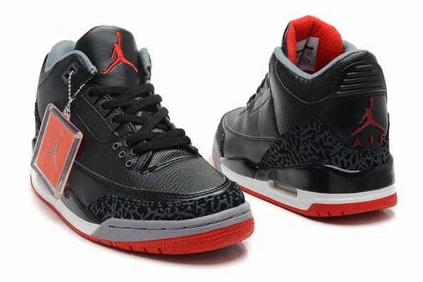 Air Jordan III (3) Retro Black White Red-86