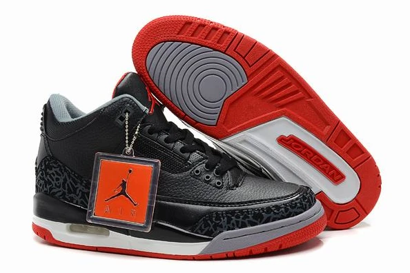 Air Jordan III (3) Retro Black White Red-86