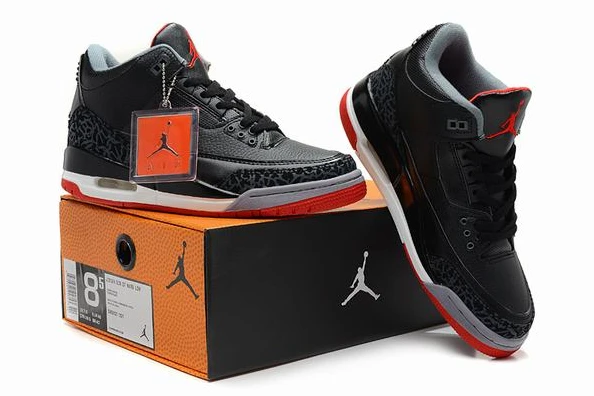 Air Jordan III (3) Retro Black White Red-86