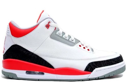 Air Jordan III (3) Retro White Fire Red