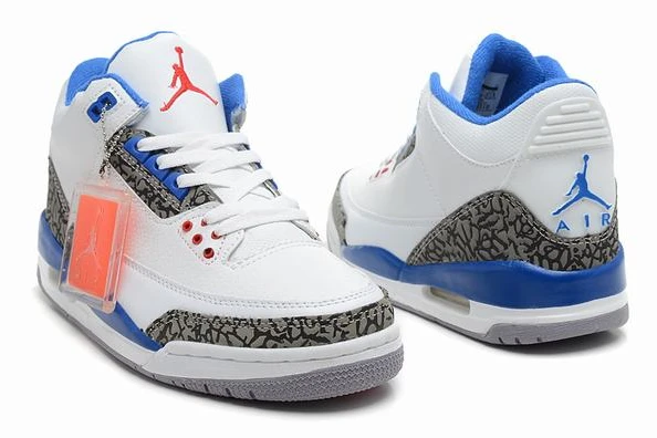 Air Jordan III (3) Retro White Grey Blue-81