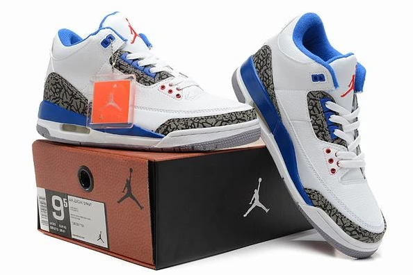 Air Jordan III (3) Retro White Grey Blue-81
