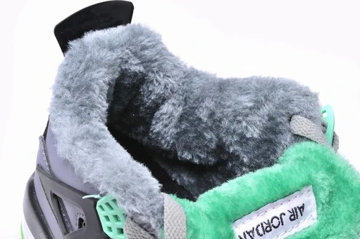 Air Jordan IV(4) Retro Grey Green fur-70