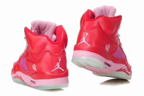 Replica Shoes，Reps shoes Air Jordan V (5) Retro Women Red Pink-35