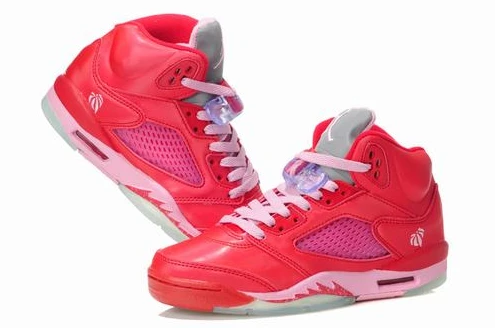 Replica Shoes，Reps shoes Air Jordan V (5) Retro Women Red Pink-35