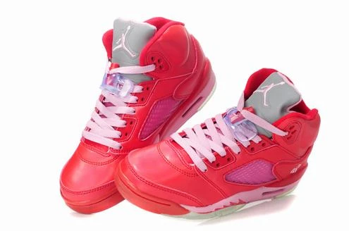 Replica Shoes，Reps shoes Air Jordan V (5) Retro Women Red Pink-35
