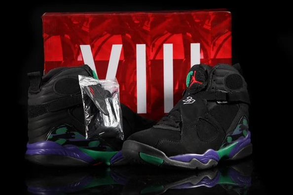 Air Jordan VIII (8) Retro Black Purple Green-28