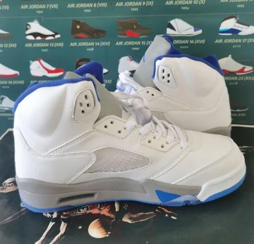 Air Joredan 5 Retro White Blue-1