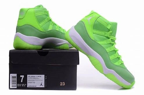 Air jordan 11 fluorescent green women-1