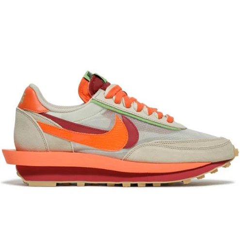 CLOT x sacai x Nike LDWaffle Orange Blaze