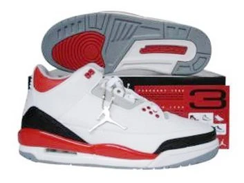 Jordan 3 Retro White Fire Red Cement Grey