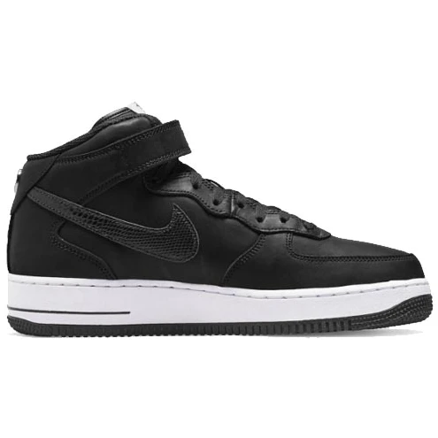 Nike Air Force 1 Mid Black Luxe Leather