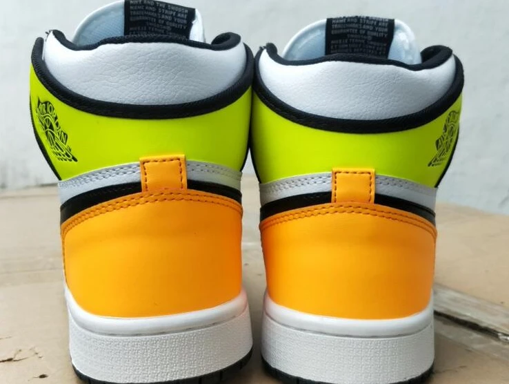 Nike Air Jordan 1 Black Yellow Orange-1