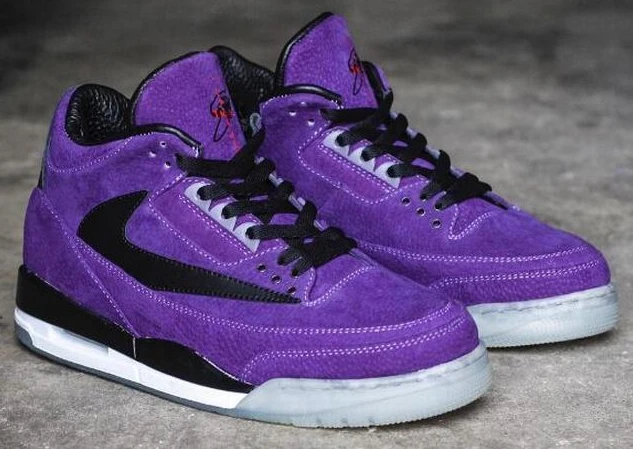 Nike Air Jordan 3 Black Purple-1
