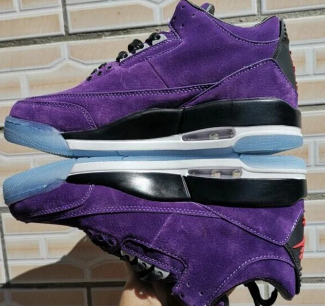 Nike Air Jordan 3 Black Purple-1