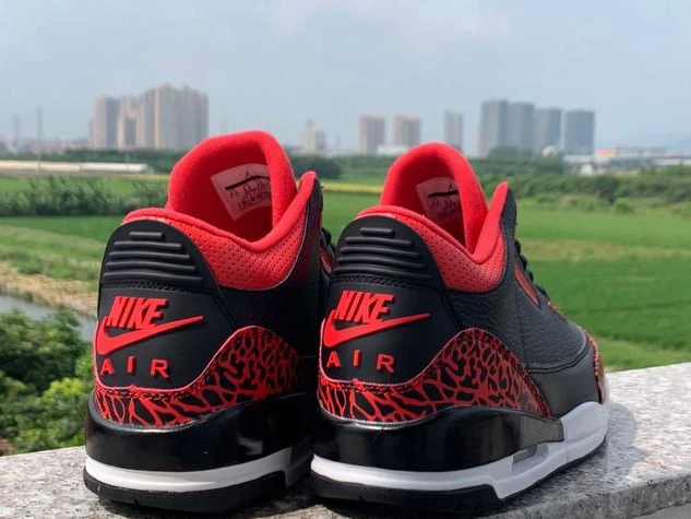 Nike Air Jordan 3 Black Red Crack-1