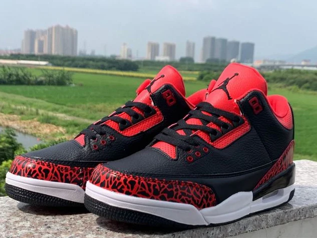Nike Air Jordan 3 Black Red Crack-1