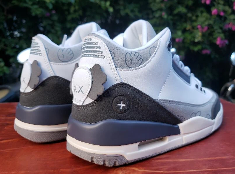 Nike Air Jordan 3 White Black Gray-1