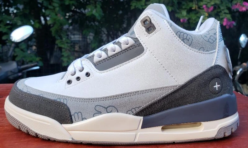Nike Air Jordan 3 White Black Gray-1
