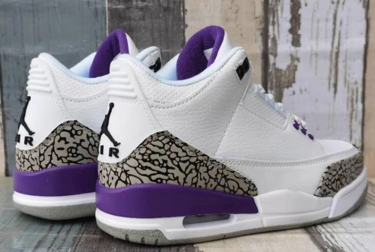 Nike Air Jordan 3 White Purple-1