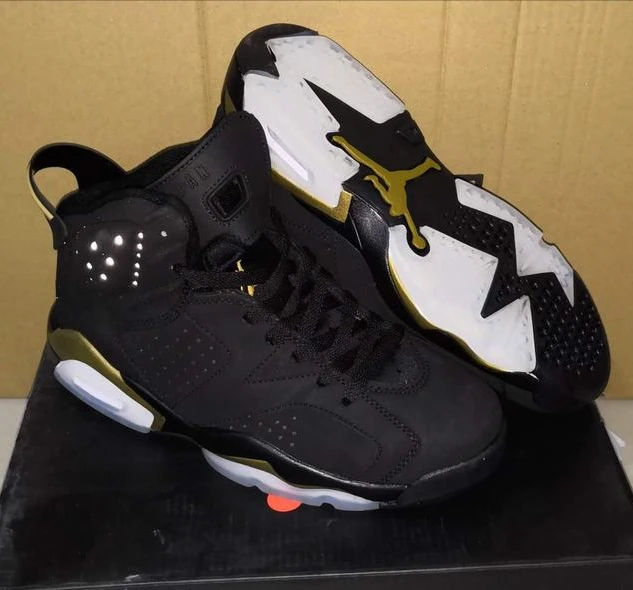 Nike Air Jordan 6 High Black Gold-1