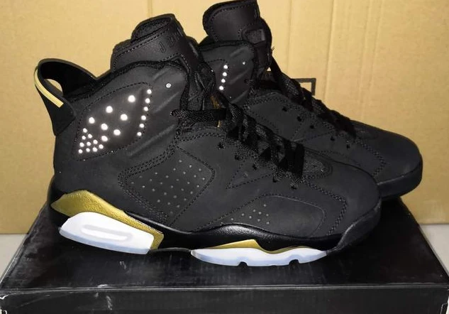 Nike Air Jordan 6 High Black Gold-1