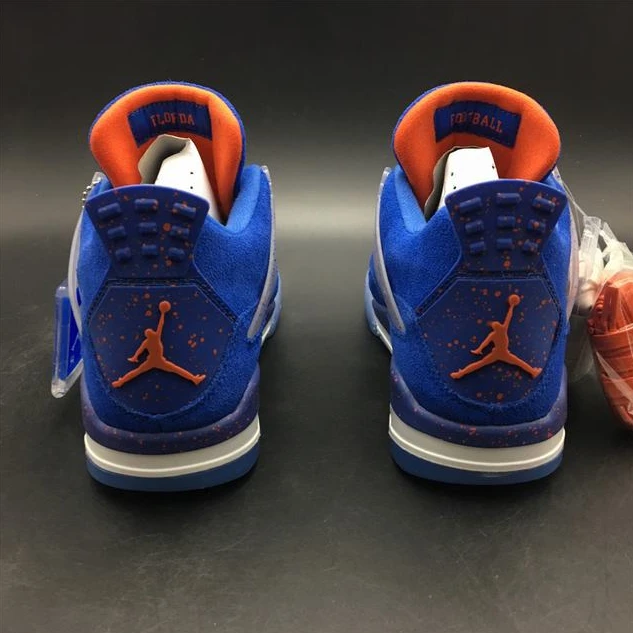 Nike Air Jordan Retro 4 Blue Orange-1