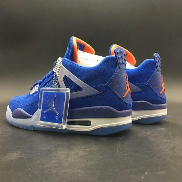 Nike Air Jordan Retro 4 Blue Orange-1