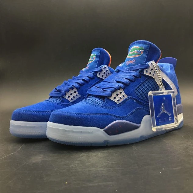 Nike Air Jordan Retro 4 Blue Orange-1