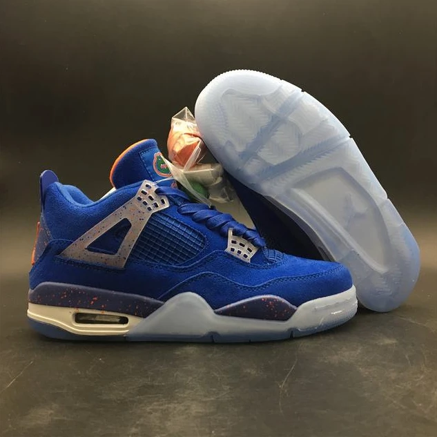 Nike Air Jordan Retro 4 Blue Orange-1