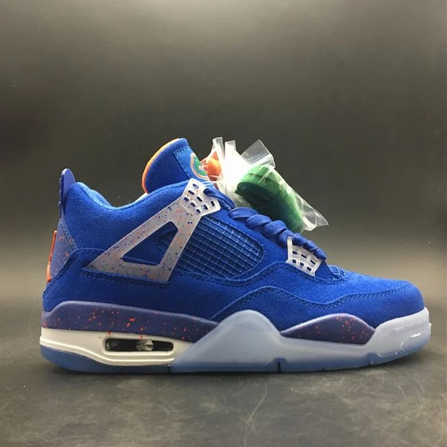 Nike Air Jordan Retro 4 Blue Orange-1