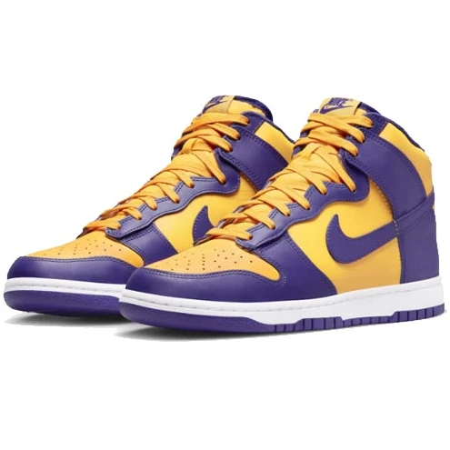 Nike Dunk High Lakers Yellow Blue