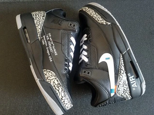 Off White X Air Jordan 3 Black -1