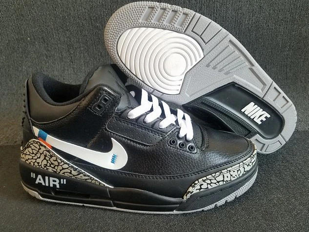 Off White X Air Jordan 3 Black -1