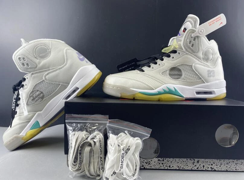 Off-White X Air Jordan 5 White Green